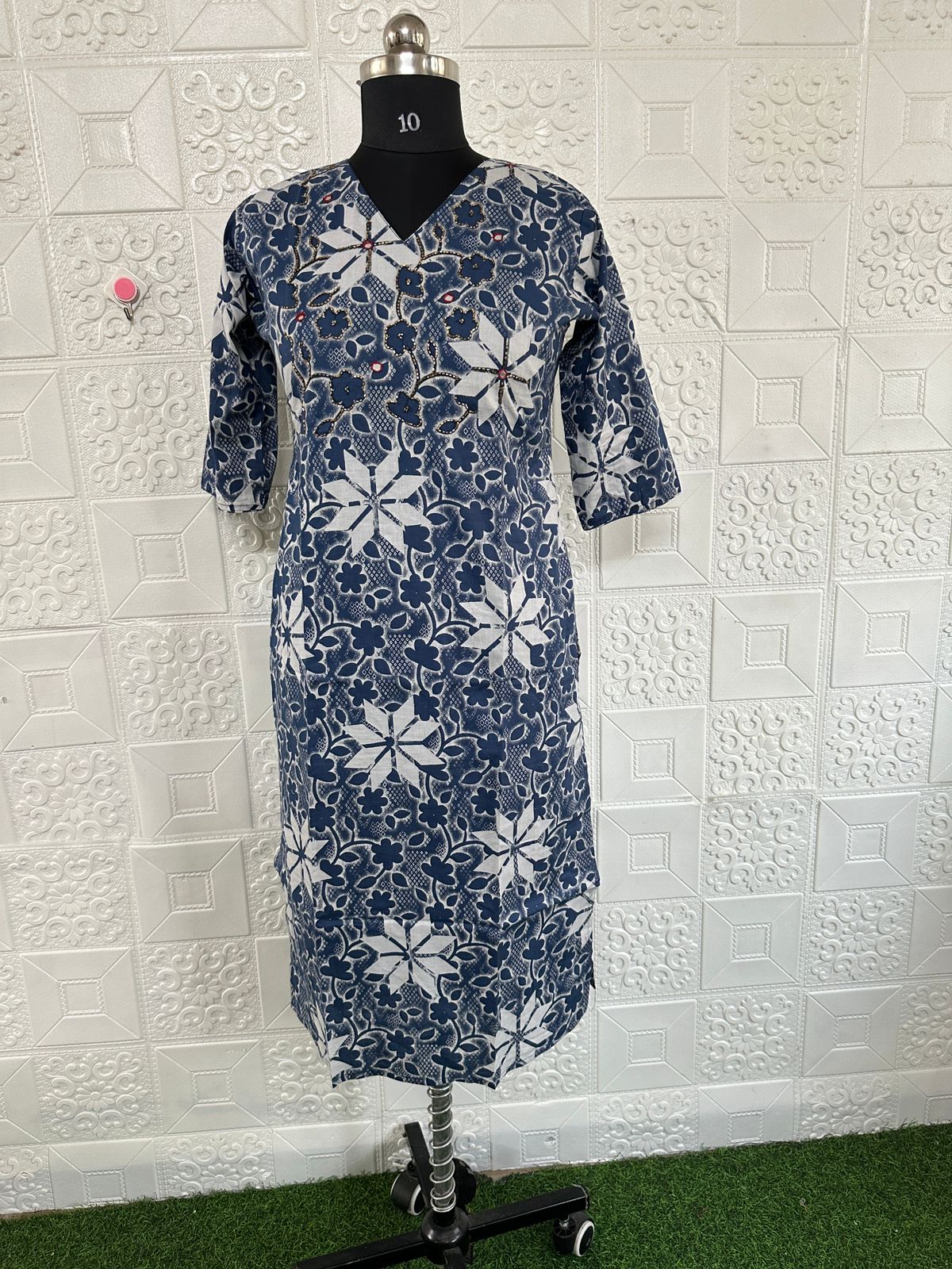 cotton HandWork Kurtis chwk12