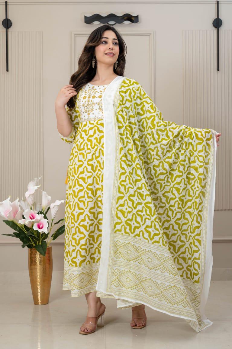 long Anarkali With Shawl LAWS2602
