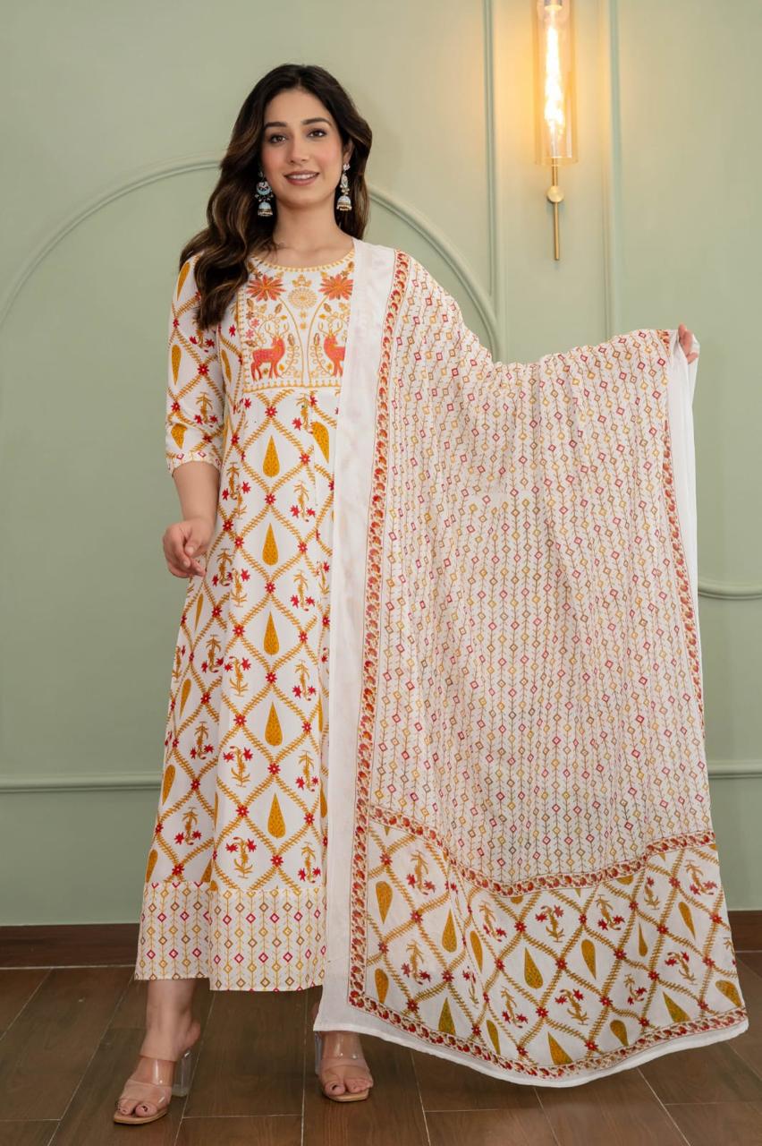 long Anarkali With Shawl LAWS2605