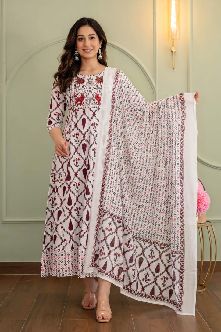 long Anarkali With Shawl LAWS2606