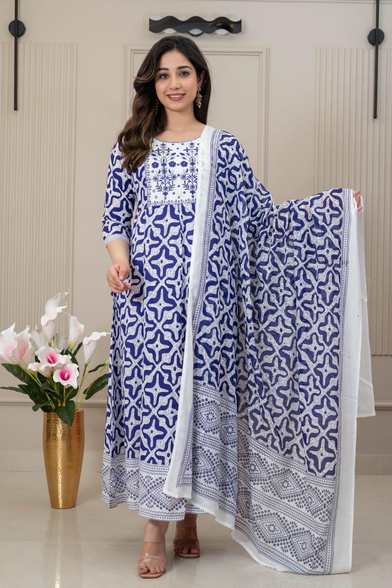 long Anarkali With Shawl LAWS2608